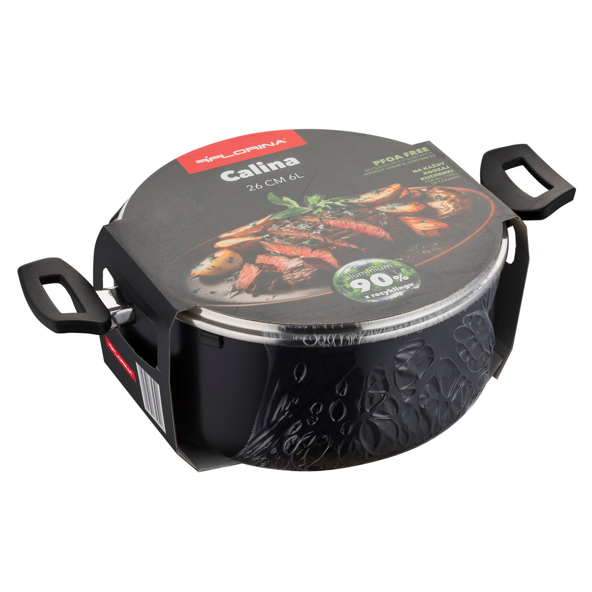 Garnek aluminiowy calina 26cm 6l z/p