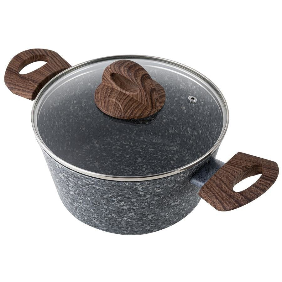 Garnek aluminiowy granite 24cm 4,1l z/p