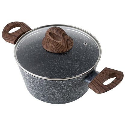 Garnek aluminiowy granite 24cm 4,1l z/p