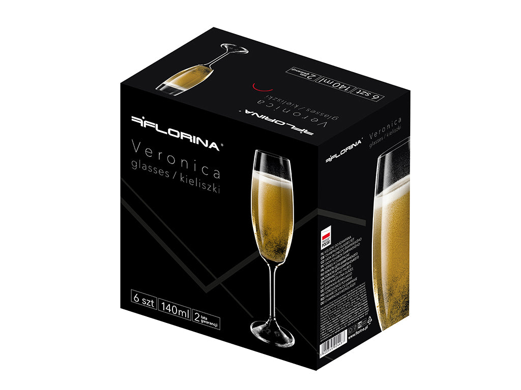 Kieliszki do szampana veronica 140ml 6szt