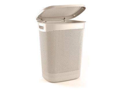 Kosz na pranie plastikowy lavado 45x37x57cm 52l kremowy