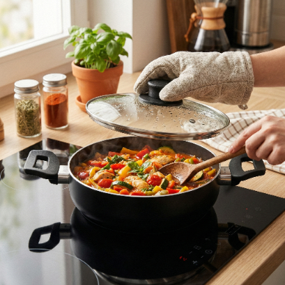 Garnek aluminiowy niski calina 20cm 1,6l z/p
