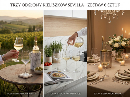 Kieliszki do wina białego sevilla 350ml 6szt.