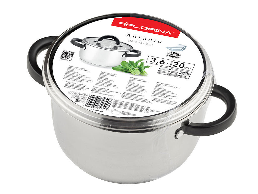 Garnek nierdzewny antonio 20 cm 3,6l z/p