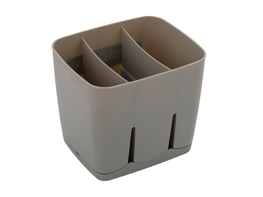 Ociekacz do sztućców plastikowy 13,5x11,5x12cm jasny szary