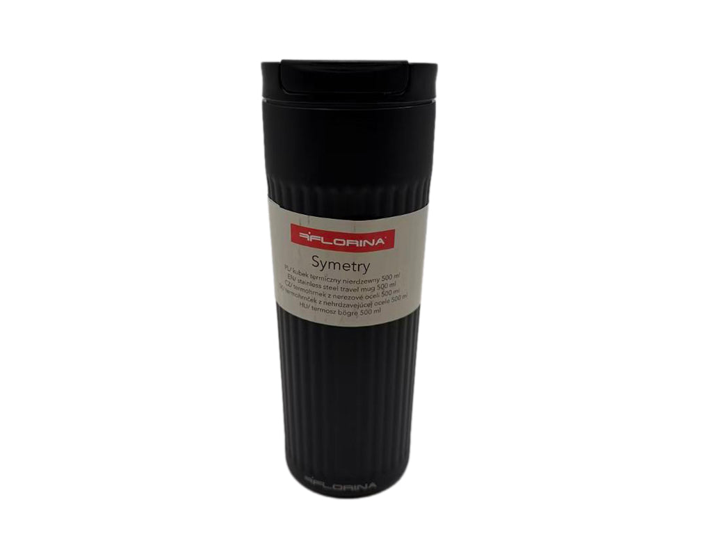 KUBEK TERMICZNY NIERDZEWNY SYMETRY 500ML CZARNY