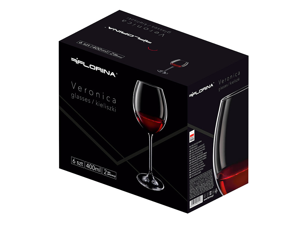 Kieliszki do wina czerwonego veronica 400ml 6szt