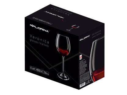 Kieliszki do wina czerwonego veronica 400ml 6szt
