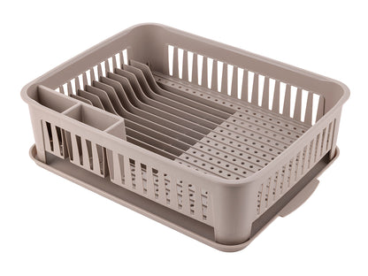 Suszarka do naczyń plastikowa vivo 42x33x12cm z podstawką kremowa
