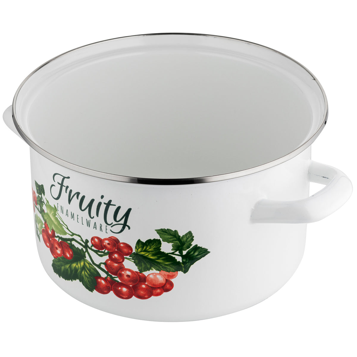 Garnek emaliowany prosty kalina 22cm 4,8l z/p v.2