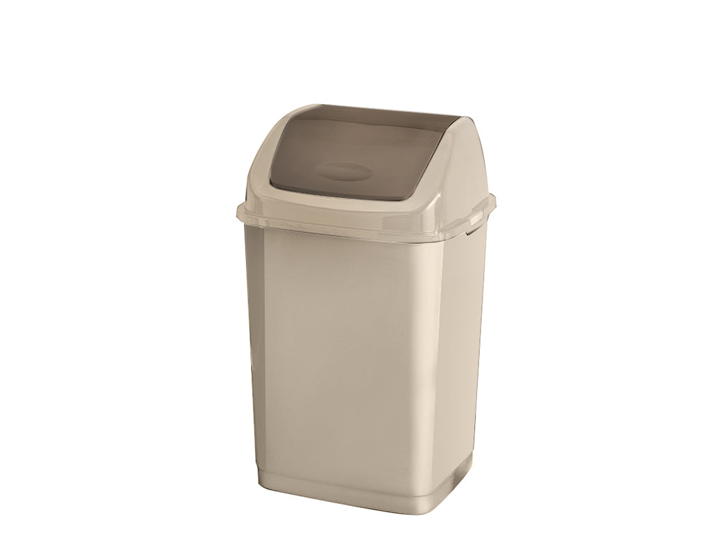 Kosz na śmieci plastikowy binio 18l kremowy