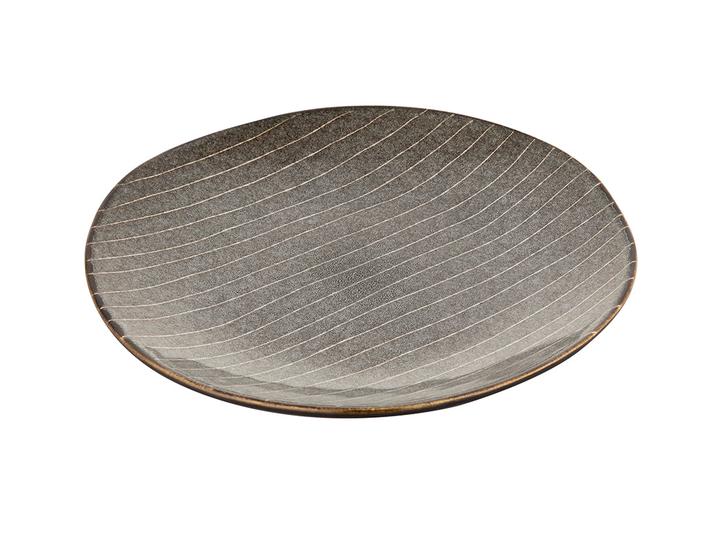 Talerz deserowy stripes gray 20,5cm