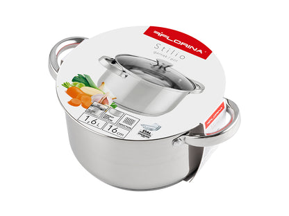 Garnek nierdzewny stilio 16cm 1,6l z/p