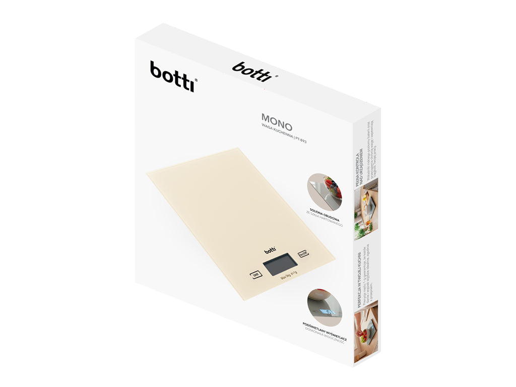 WAGA KUCHENNA ELEKTRONICZNA MONO BEŻOWA -BOTTI PT-893