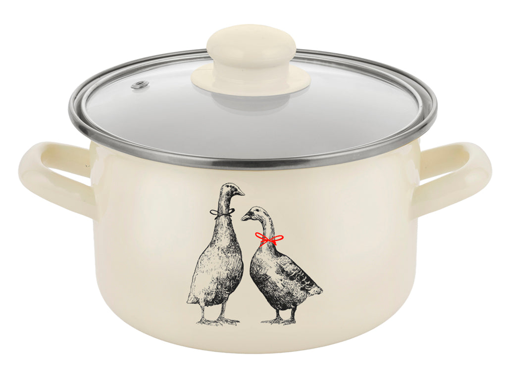 GARNEK EMALIOWANY EKO GĄSKA 22CM 5,4L Z/P