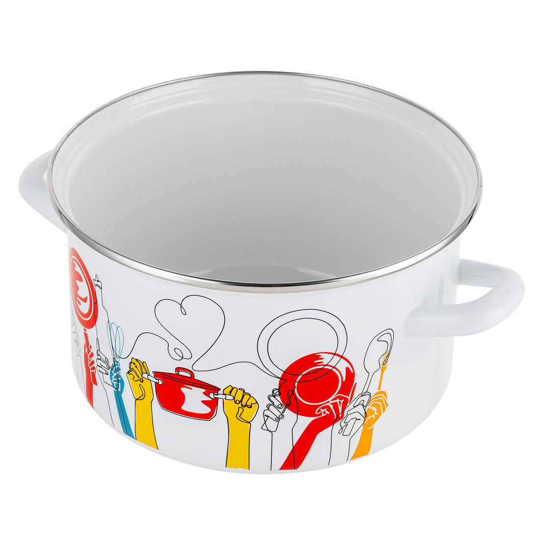 Garnek emaliowany prosty pepito 22cm 4,7l z/p