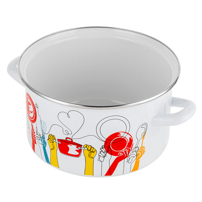 Garnek emaliowany prosty pepito 22cm 4,7l z/p