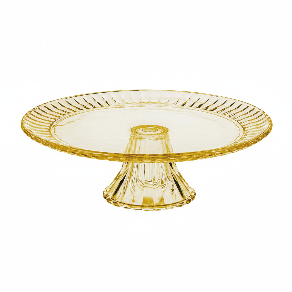 PATERA SZKLANA SORRENTO 31CM ŻÓŁTA