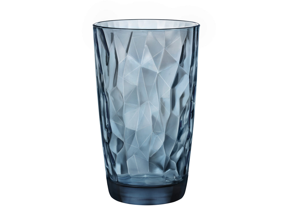 Szklanka diamond long drink 470ml niebieska-borm