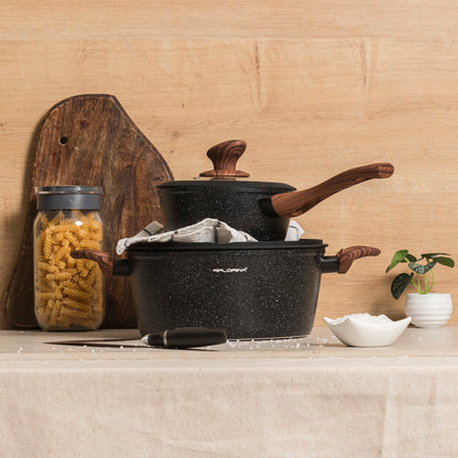Garnek aluminiowy master black 20cm 2,1l z/p
