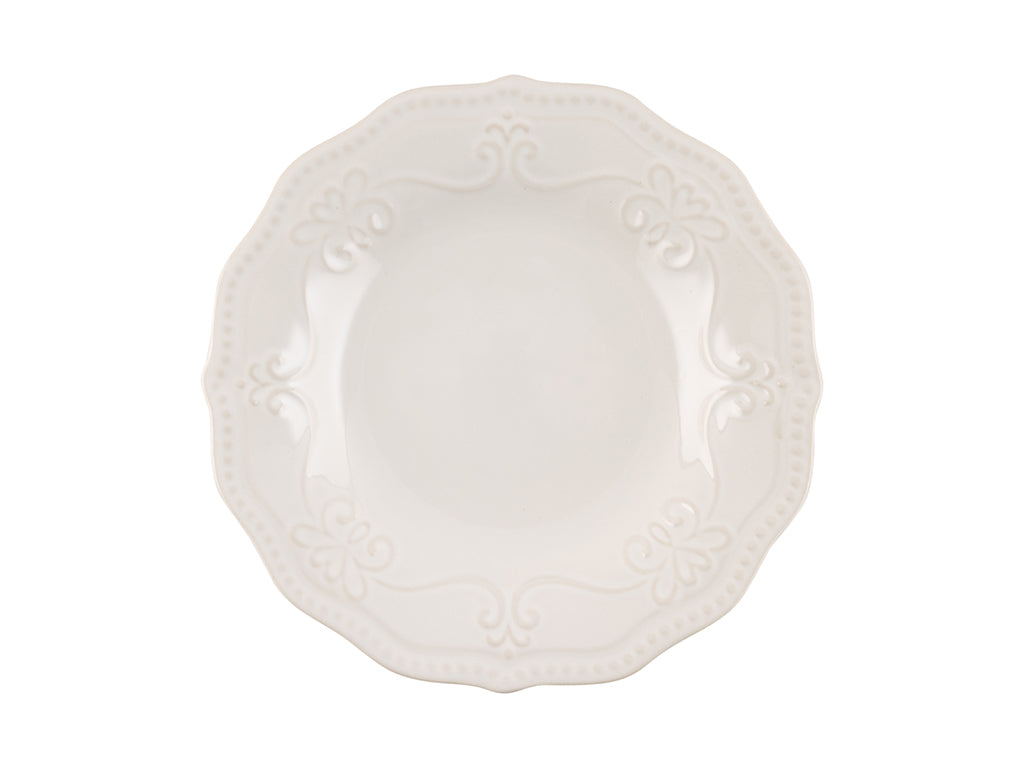 TALERZ DESEROWY RUSTIC WHITE 20CM