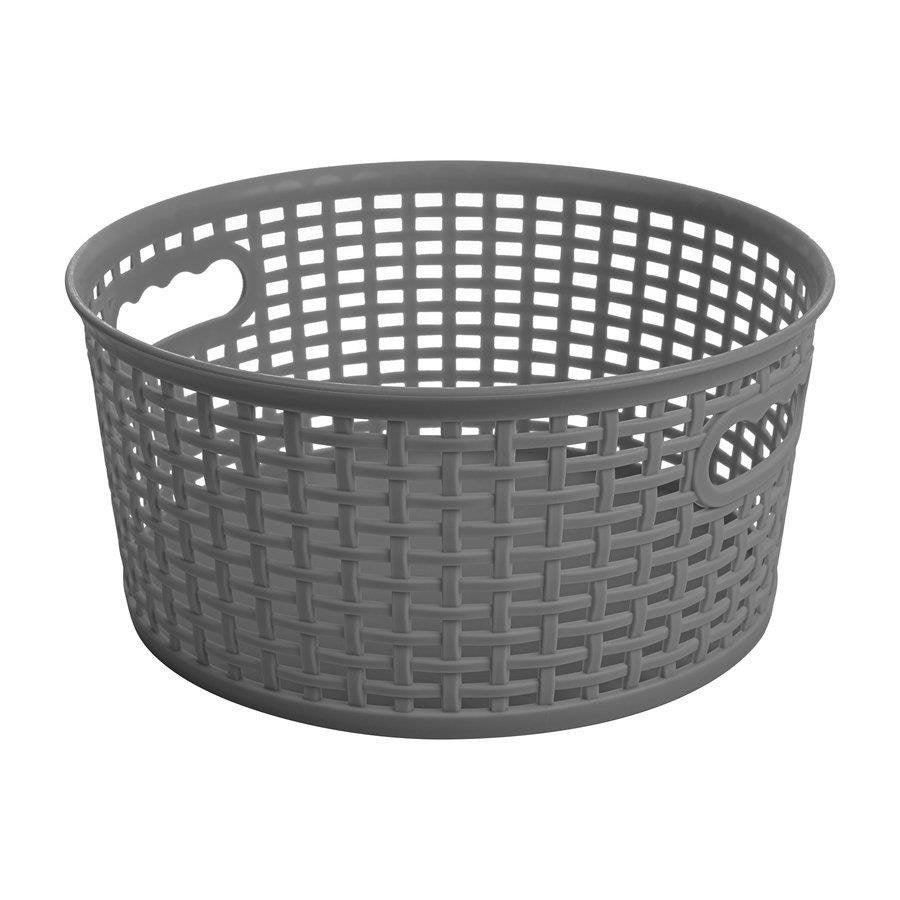 Koszyk rattan okrągły capri 4,5l szary