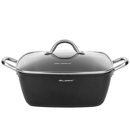 Garnek aluminiowy kwadratowy nelio 28cm 6,1l z/p