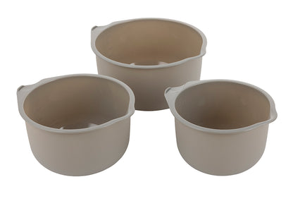 Miska plastikowa kpl. 3szt 17cm 19cm 22cm jasny szary