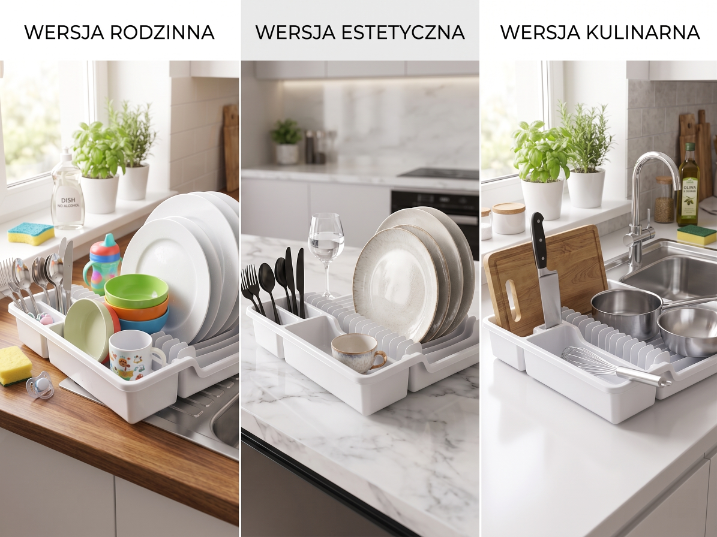 Ociekacz do naczyń plastikowy binio 35,5x30,7x6,7cm biały