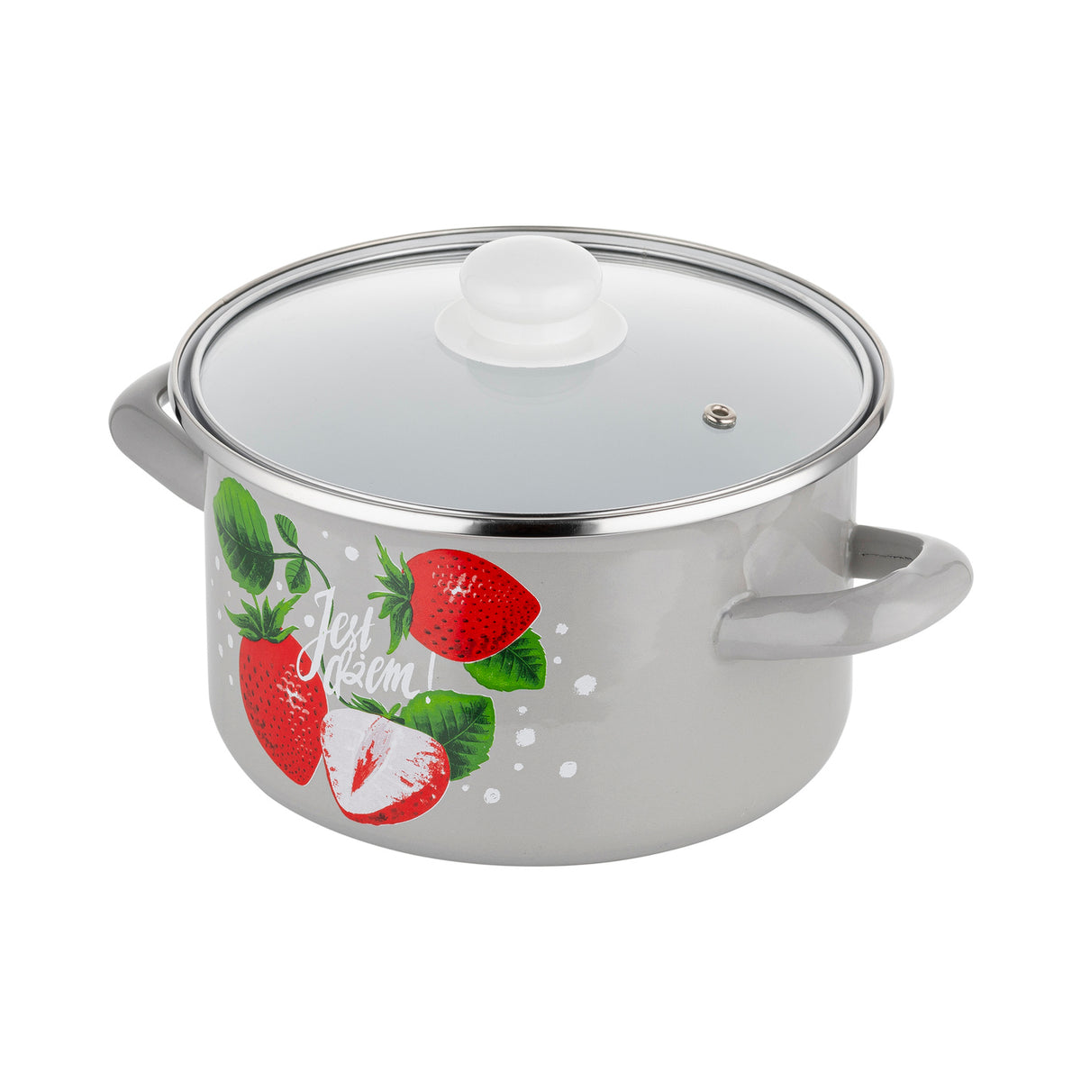 Garnek emaliowany prosty dżem 18cm 3l z/p