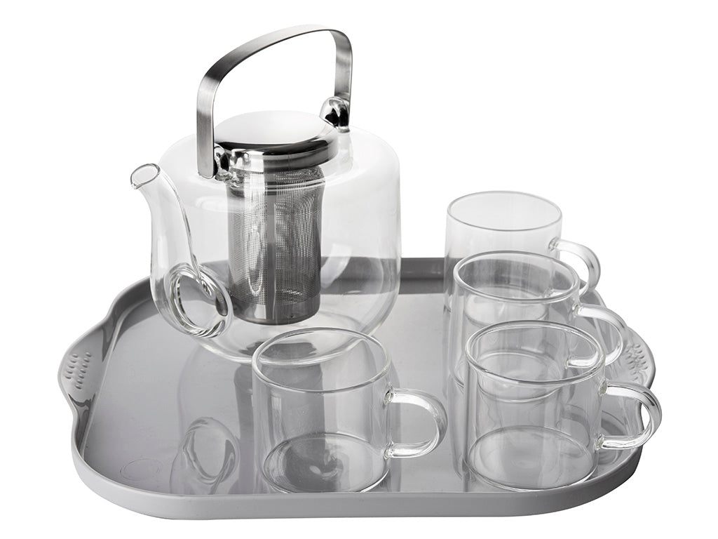 Dzbanek do herbaty 670ml + filiżanki 90ml retro