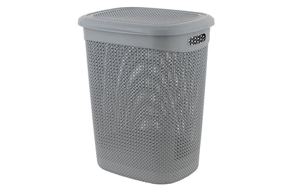 Kosz na pranie plastikowy lavado 45x37x57cm 52l antracytowy