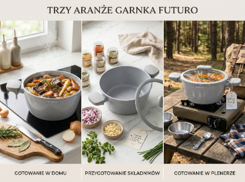 Garnek aluminiowy futuro 20cm 2,2l z/p