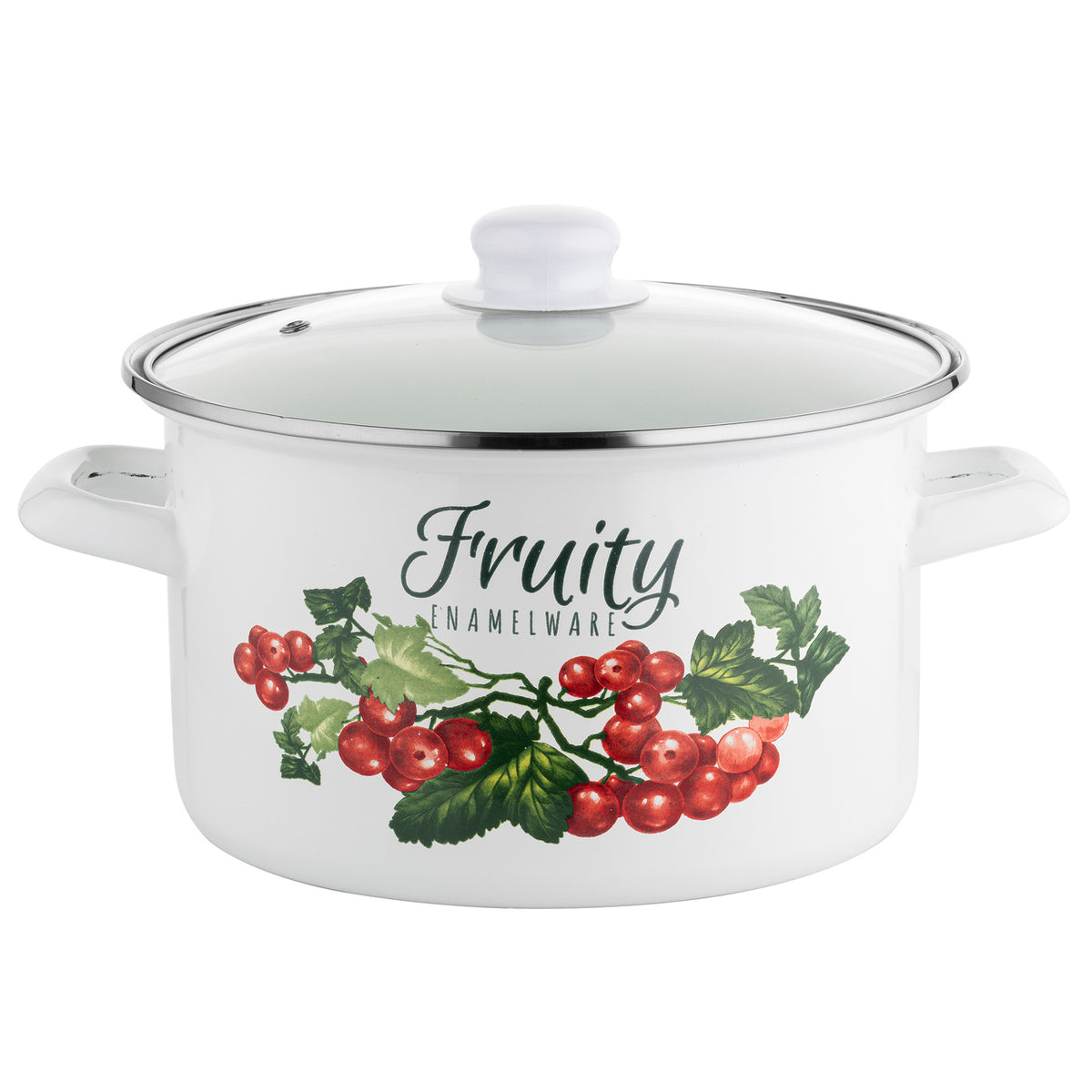 Garnek emaliowany prosty kalina 22cm 4,8l z/p v.2