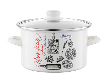 Garnek emaliowany prosty bonjour 20cm 3,75l z/p mg