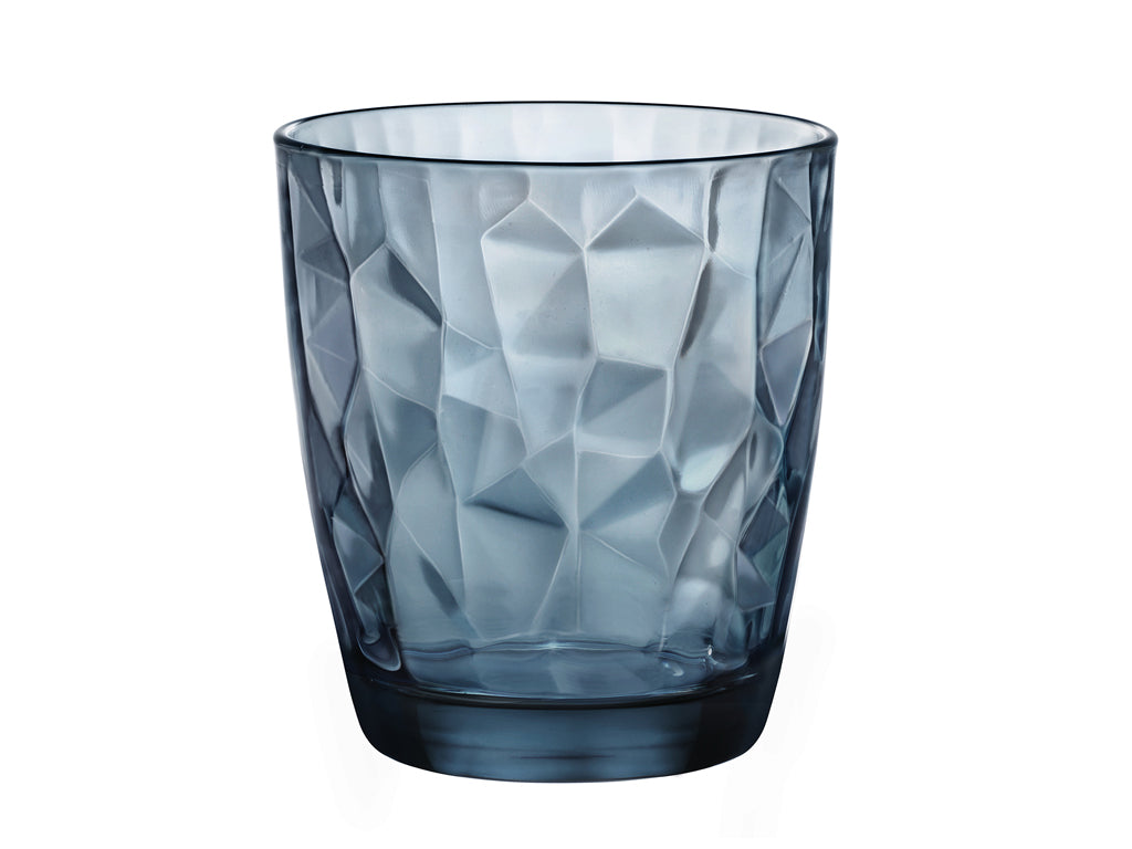 Szklanka diamond do wody 300ml niebieska-borm