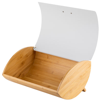 Zestaw 4 elementowy elegant chlebak 35x25x15,5 cm w zestawie z 3 pojemnikami na artykuły sypkie biały de