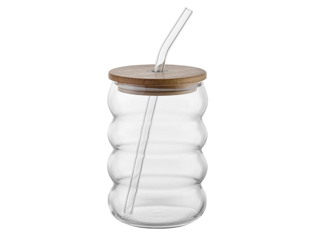 SZKLANKA DERESSO ZE SŁOMKĄ I POKRYWKĄ 460ML