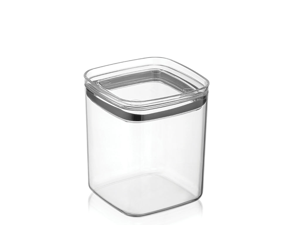 POJEMNIK DO PRZECHOWYWANIA ŻYWNOŚCI PLASTIKOWY KWADRATOWY CRYSTAL 1L
