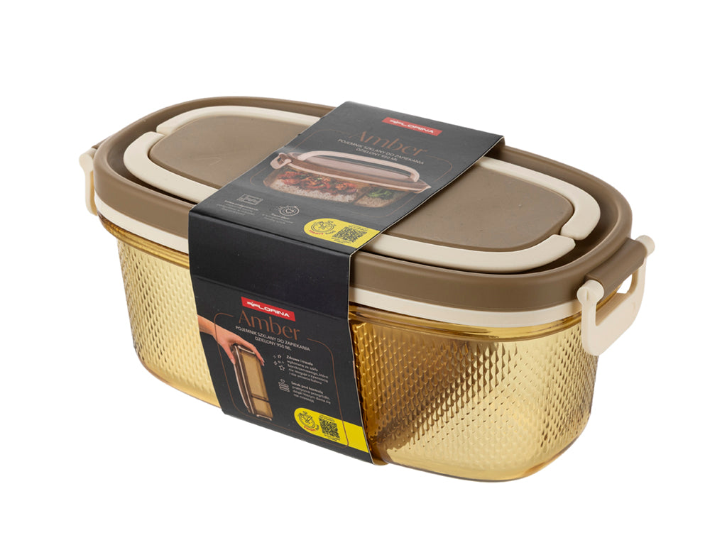 POJEMNIK DO ŻYWNOŚCI AMBER SZKLANY DZIELONY 950ML