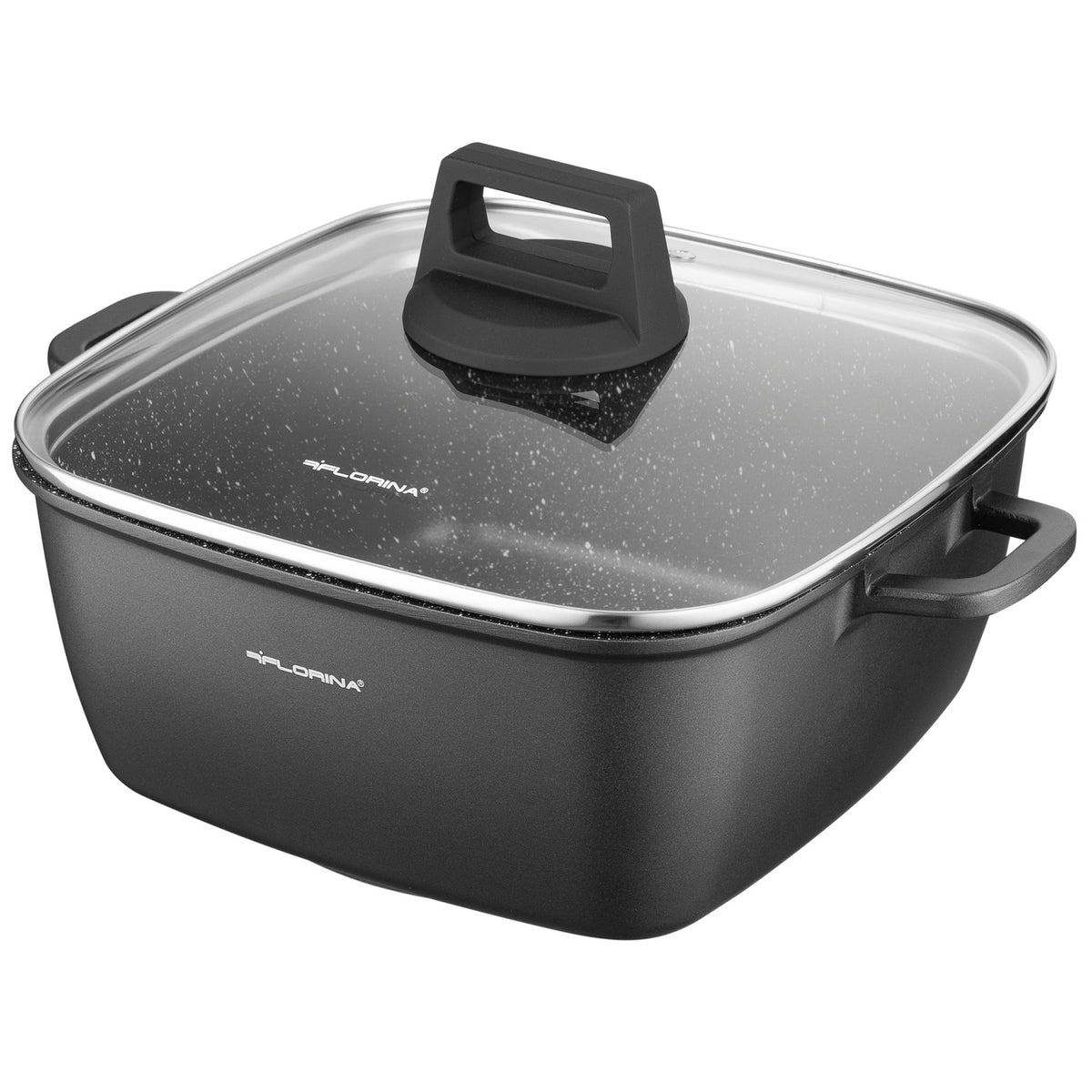 Garnek aluminiowy kwadratowy chef 24x24x10,5cm 4,6l z/p v.2