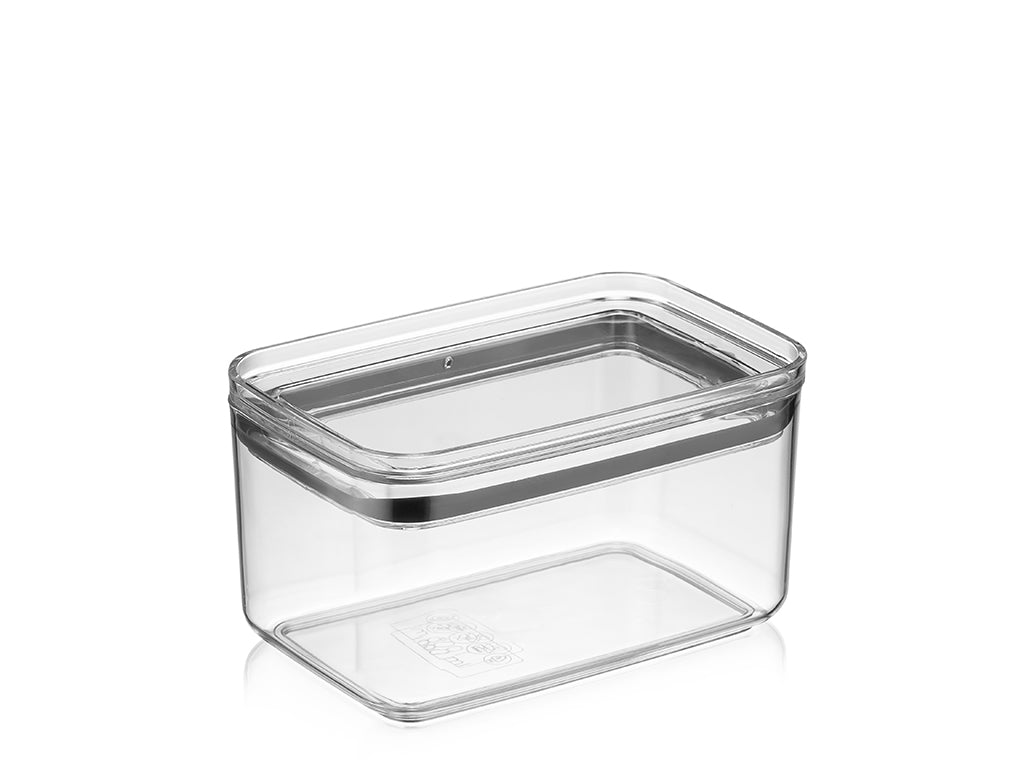 POJEMNIK DO PRZECHOWYWANIA ŻYWNOŚCI PLASTIKOWY PROSTOKĄTNY CRYSTAL 1L