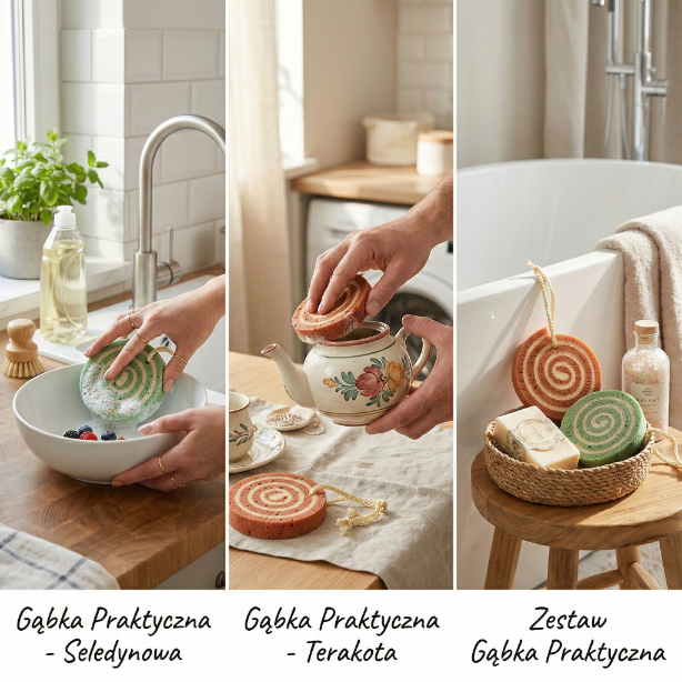 Gąbka praktyczna kąpielowa lizak