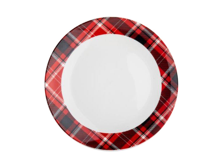 Talerz deserowy Florina Christmas 20 cm porcelana biały świąteczny
