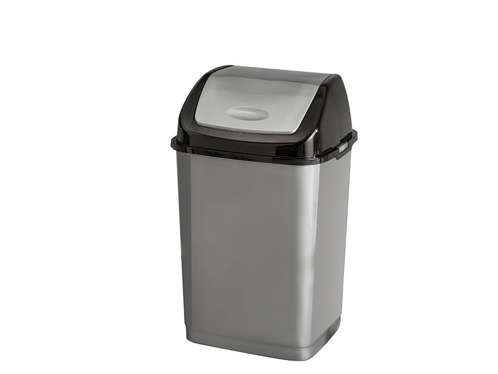 Kosz na śmieci plastikowy binio 18l antracytowy
