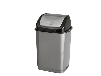 Kosz na śmieci plastikowy binio 18l antracytowy
