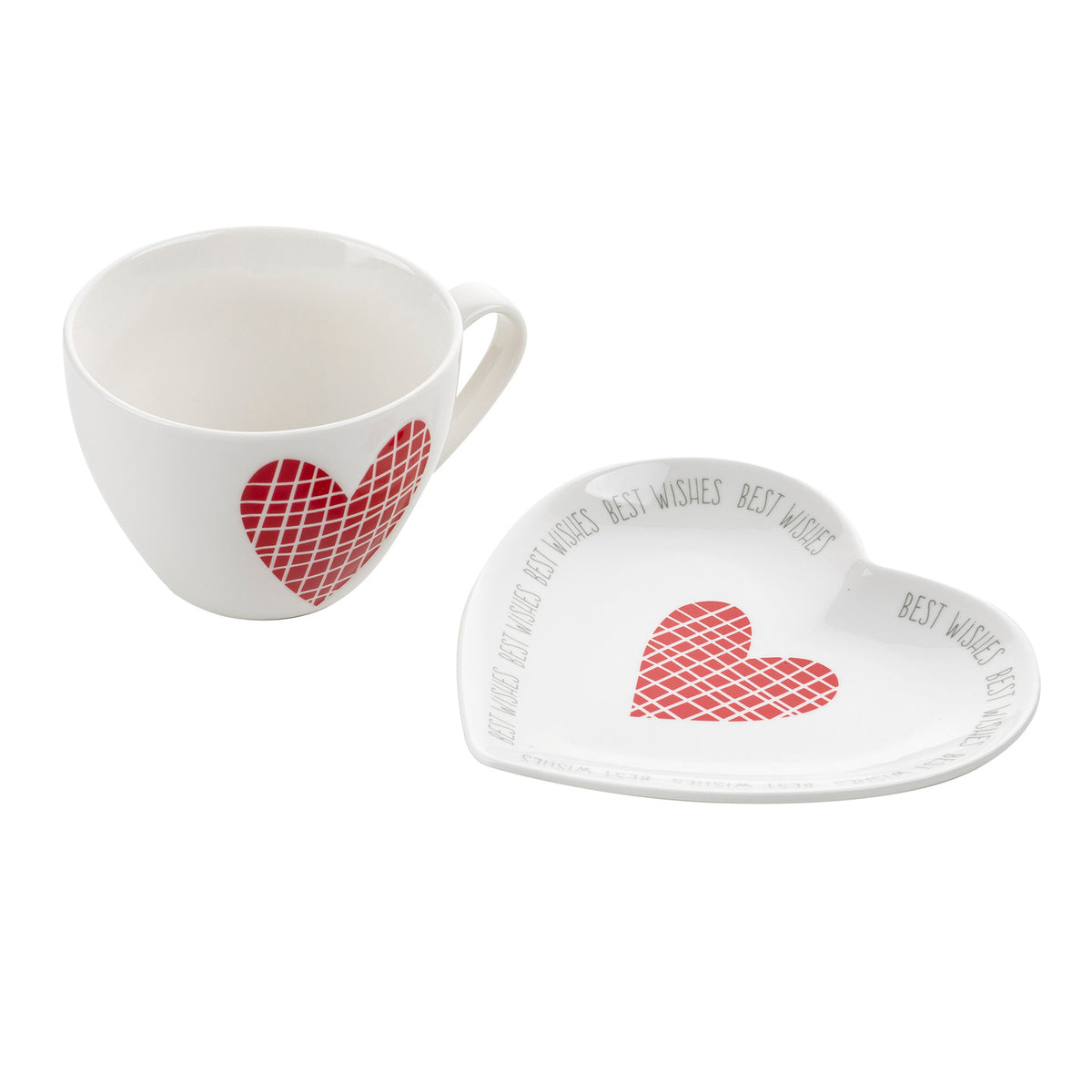 Filiżanka ze spodkiem hearts 460ml