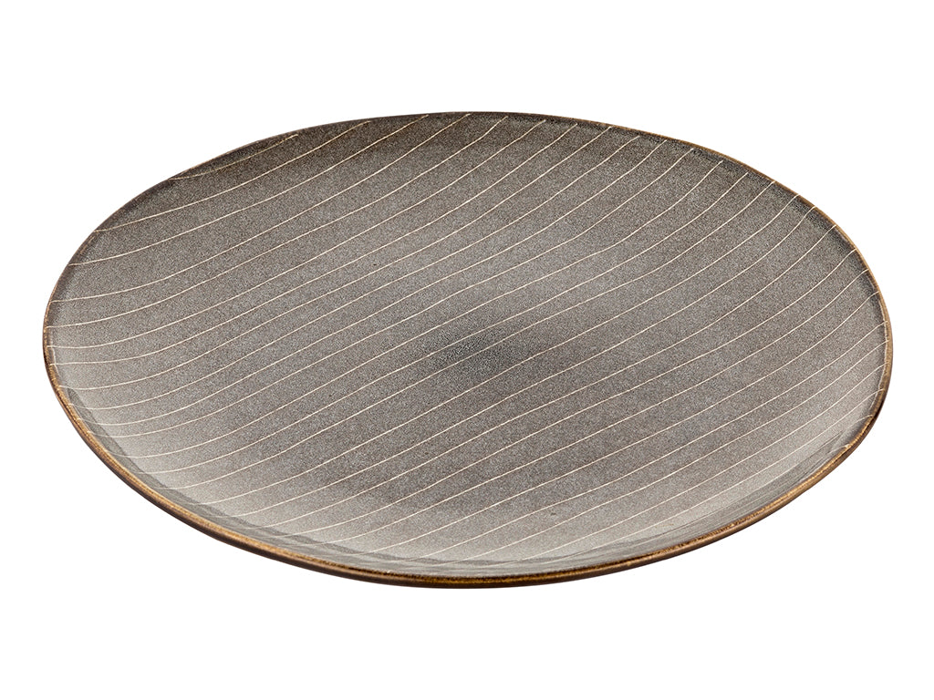 Talerz płytki stripes gray 26,5cm