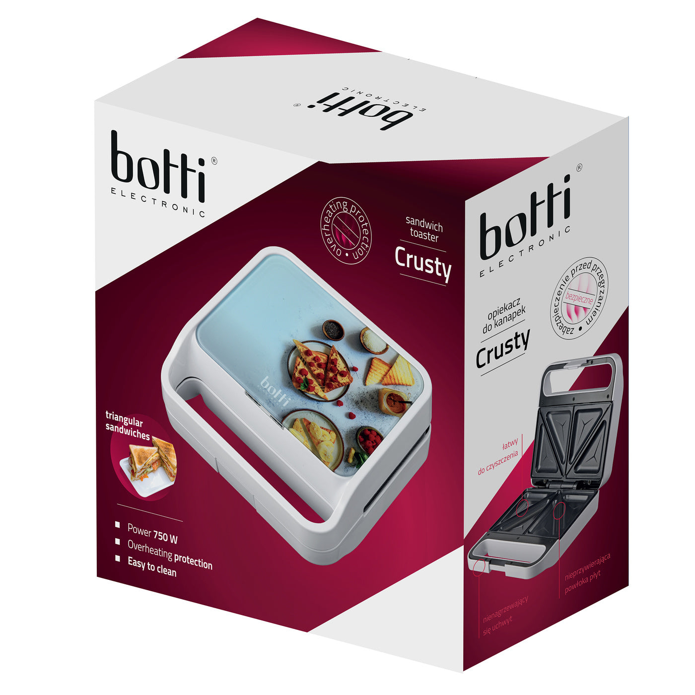 Sandwich crusty tost clear - botti jt-s221