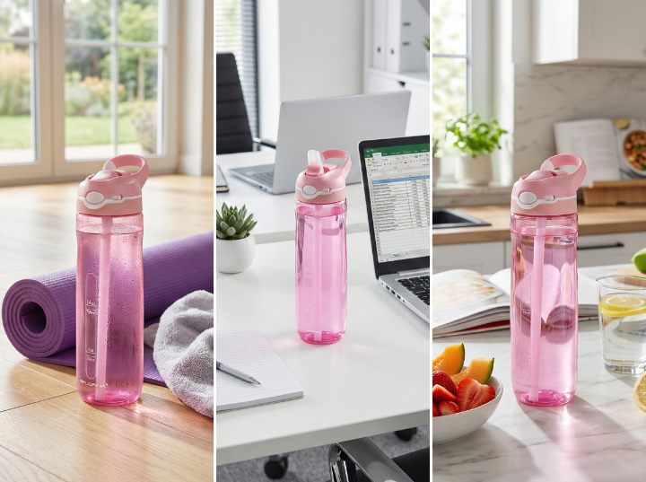 Butelka plastikowa sisi 750ml pink